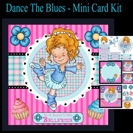 Dance the Blues Mini Birthday Card Kit