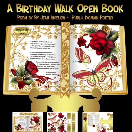 A Birthday Walk - Poetry Mini Open Book Kit