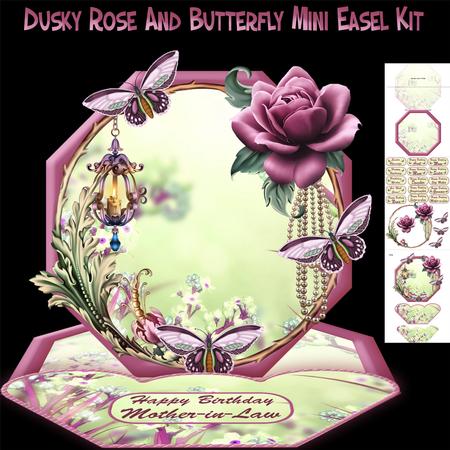 Dusky Rose and Butterfly Mini Easel Kit