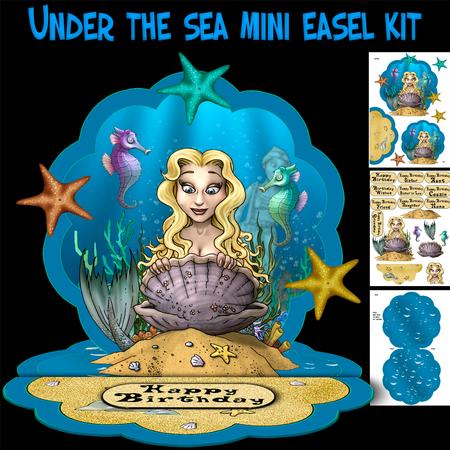 Under the Sea Mermaid Mini Easel Card Kit