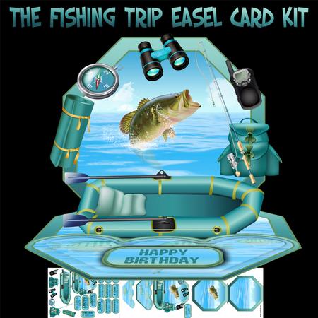 The Fishing Trip Father's Day / Birthday Easel Card Kit