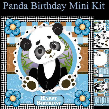 Panda Birthday Mini Kit, Cute Little Panda.