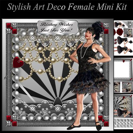Art Deco Flapper Girl Mini Card Kit
