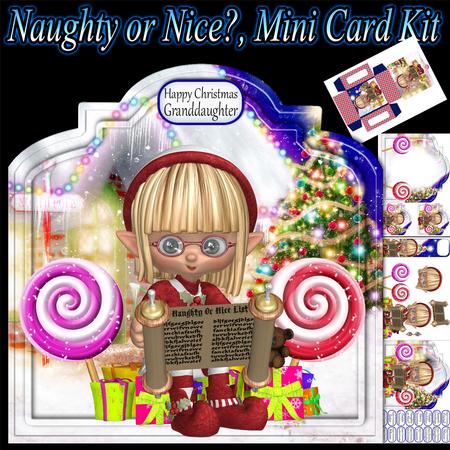 Naughty or Nice? Mini Shaped Card Kit