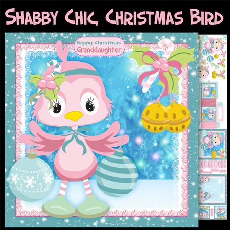 Shabby Chic, Christmas Bird Mini Kit
