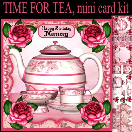 Time for Tea, Birthday Mini Card Kit with Box