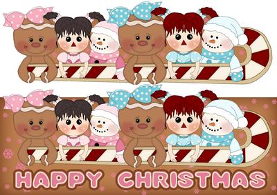 Gingerbread Christmas Large Dl Card