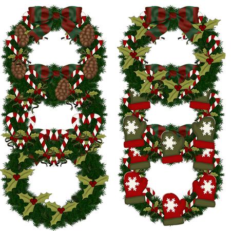 Christmas Clipart Holiday Wreaths