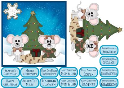 Christmas Mice and Holiday Tree