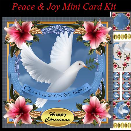 Peace and Joy Dove, Mini Christmas Card Kit