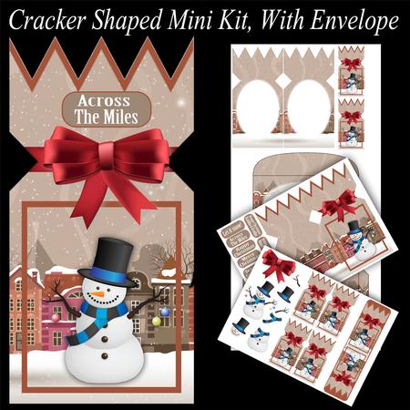 Snowman Christmas Cracker Shaped Mini Kit