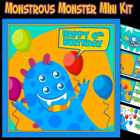 Monster Birthday Mini Kit with Monster Box