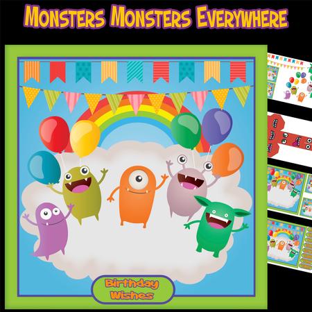 Monsters, Monsters Everywhere Mini Kit and Box