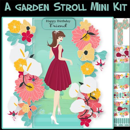 A Garden Stroll, Mini Birthday Card Kit
