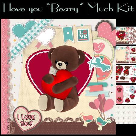 Valentine's Day Teddy Bear and Heart Kit