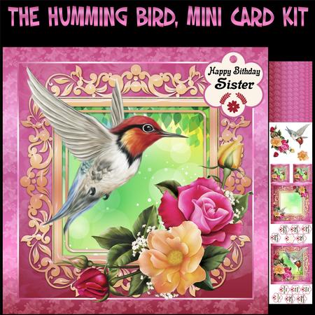 Humming Bird Birthday Mini Card Kit