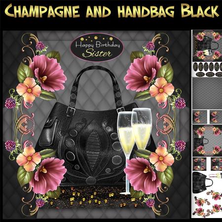 Champagne and Handbag Black Mini Kit