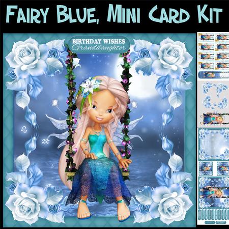Fairy Blue, Birthday Mini Card Kit