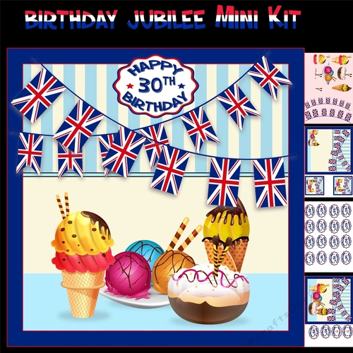 Jubilee Birthday Mini Card Kit
