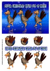 Rude Turkey Christmas Card