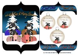Sheep Knitting Christmas Topper