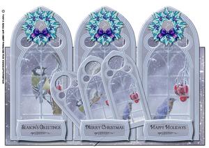 Winter Garden 3 Panel Christmas Card
