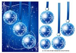 Blue Bauble Ornament Christmas Card