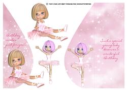 Cute Little Ballet Teardrop Card