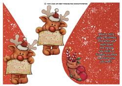 Cute Reindeer Christmas Card