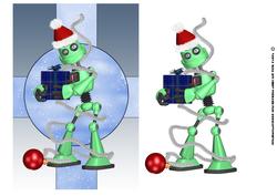 A Card the Lads Will Love the Robot Christmas Card