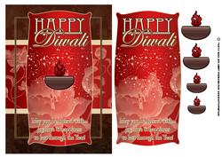 Diwali Greeting Card with Lantern