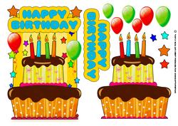 Birthday Card with Birthday Cake