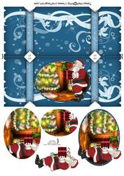 Santa Cracker Shaped Christmas Card
