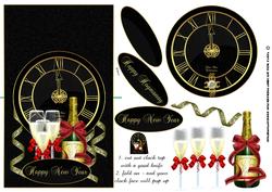 Mini New Year Greeting or Invitation Card
