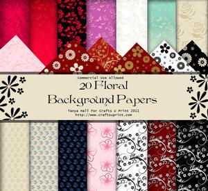12 Assorted Floral Backgrounds