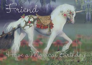 Unicorn Greeting Card Kit with Bookmark