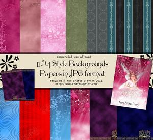 11 Stylish Backing Papers and One Bonus