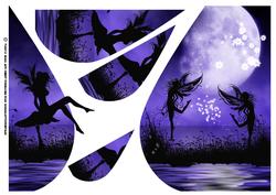 Fantasy Silhouette Teardrop Card