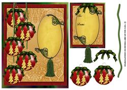 Baubles and Bows Christmas Card Front