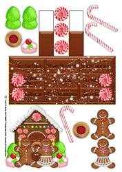 Gingerbread Christmas Easel Card
