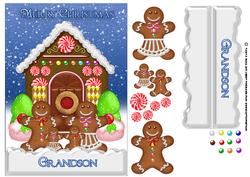 Grandson Gingerbread Christmas Card