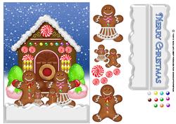 Gingerbread Christmas Greeting Quick Card