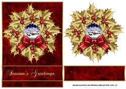 Christmas Quick Card Front in Stylish Red