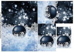 Christmas Quick Card with Ice and Bauble