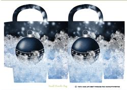 Christmas Gift Bag with Crushed Ice and Bauble