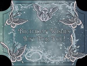 Birthday Butterfly Easel Card and Envelope