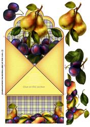 Birthday Diamond Fold Card with Pears