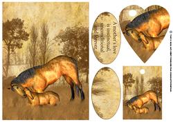 Birthday Equine Greeting Card Mother Horse
