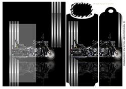 Birthday Bookmark Motorbike Greeting Card