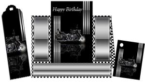 Over the Edge Step Birthday Motrobike Card
